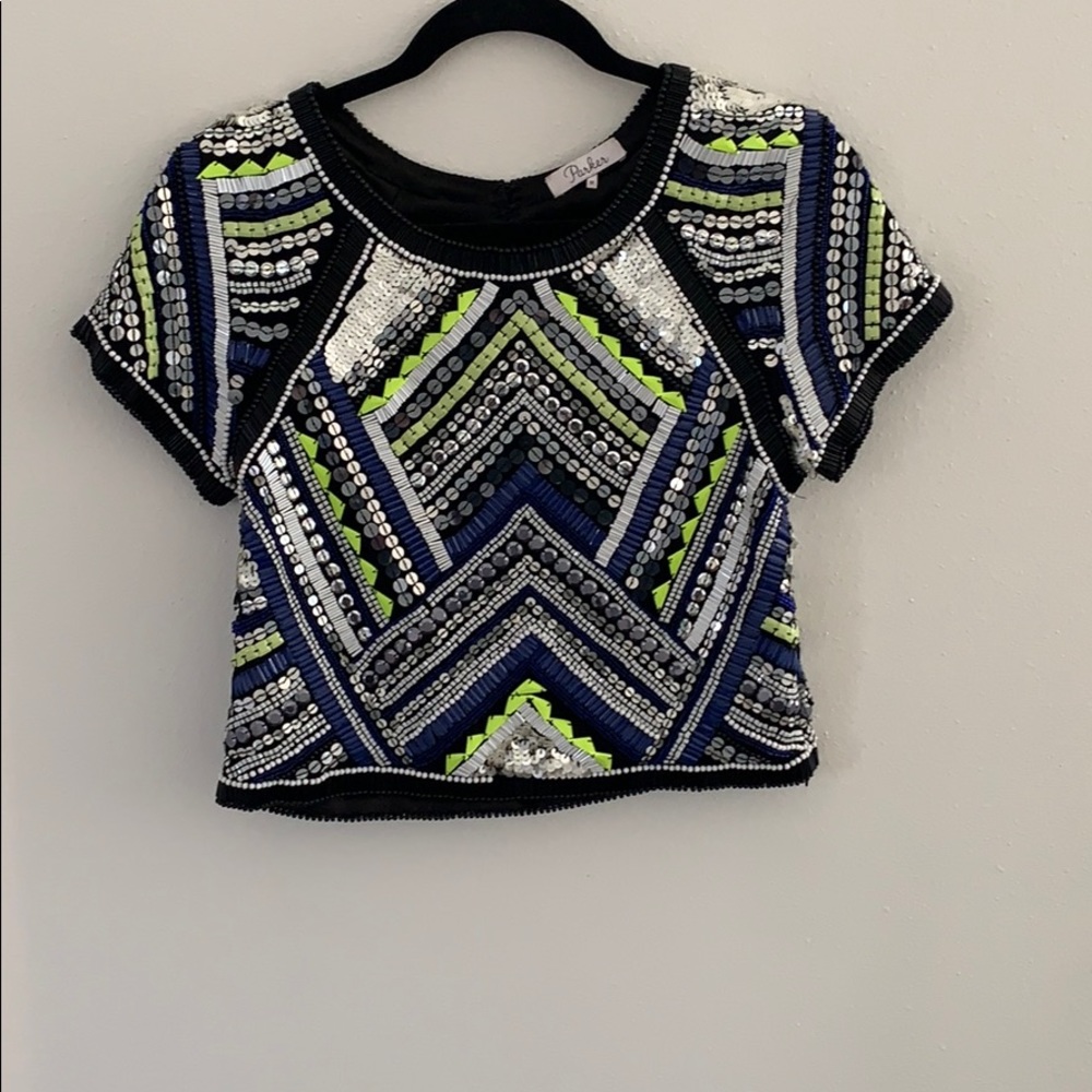 Beaded Parker crop top